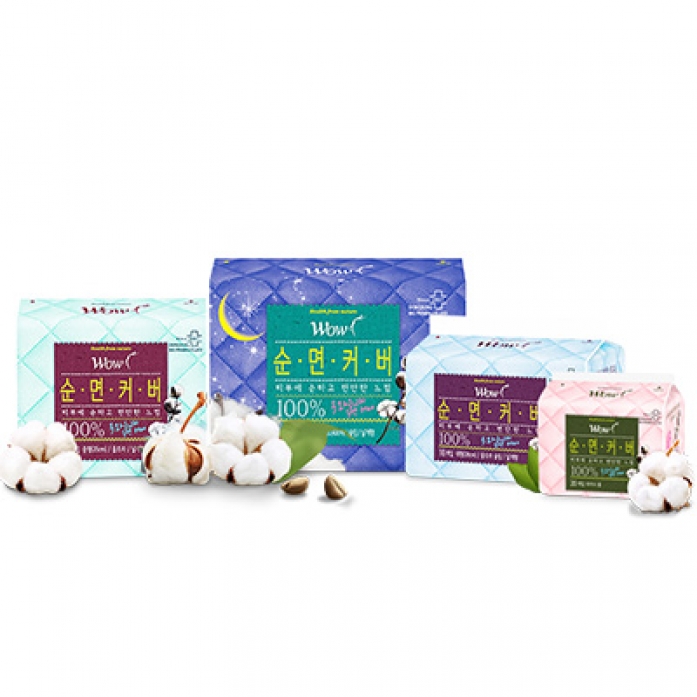 와우 순면커버 생리대